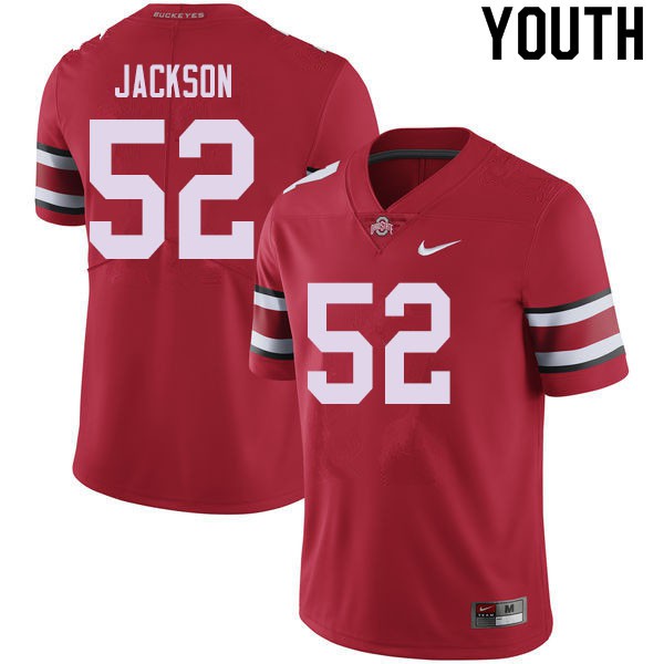 Ohio State Buckeyes #52 Antwuan Jackson Youth Embroidery Jersey Red